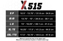 X515, Braces and Supports, Knee Sleeve, Size Chart