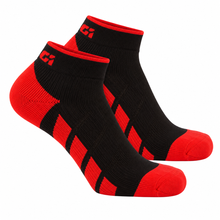 CSX X110 Pro High Cut Ankle Socks Red on Black