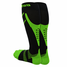 CSX 15-20 mmHg Compression Socks Green on Black