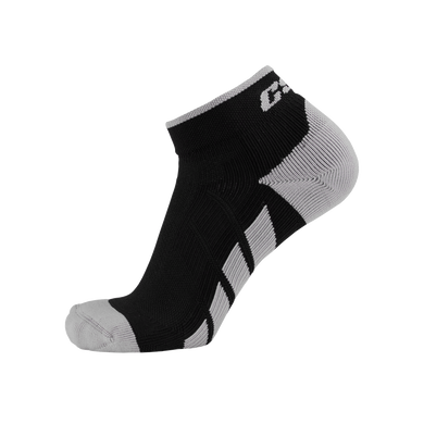 CSX X110 Pro High Cut Ankle Socks Silver on Black