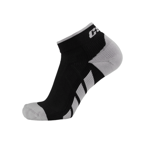 CSX X110 Pro Low Cut Ankle Socks Silver on Black