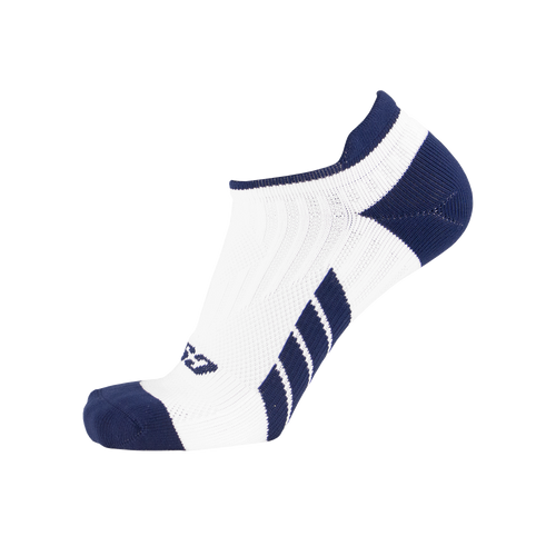 CSX X100 Pro Low Cut Ankle Socks Navy on White