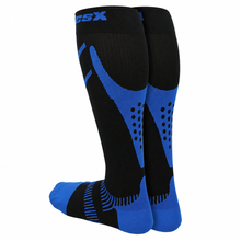 CSX 20-30 mmHg Compression Socks Royal Blue on Black