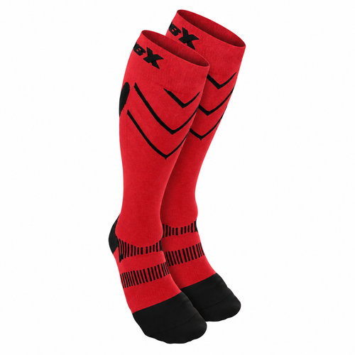 CSX 15-20 mmHg Compression Socks Black on Red