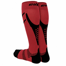 CSX 15-20 mmHg Compression Socks Black on Red