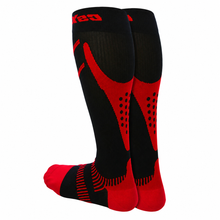 CSX 20-30 mmHg Compression Socks Red on Black
