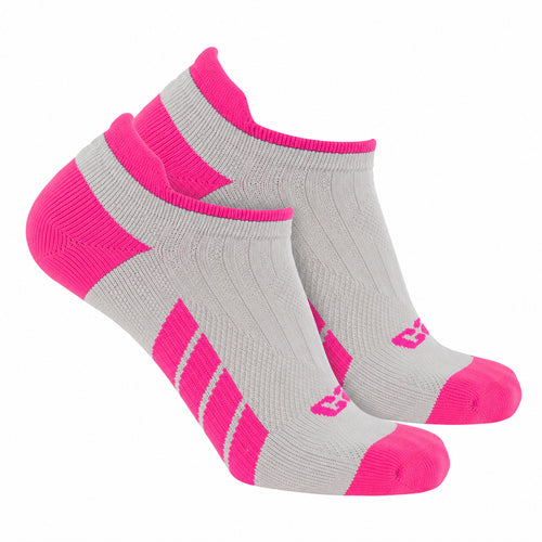 CSX X100 Pro Low Cut Ankle Socks Pink on Grey