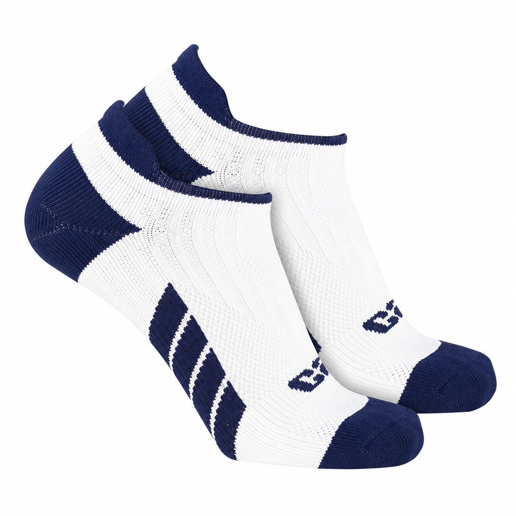 CSX X100 Pro Low Cut Ankle Socks Navy on White