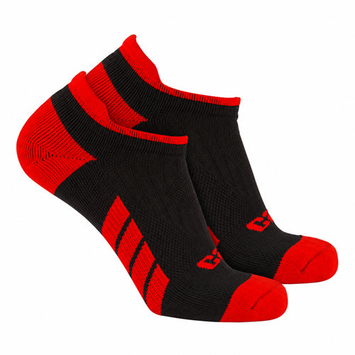 CSX X100 Pro Low Cut Ankle Socks Red on Black