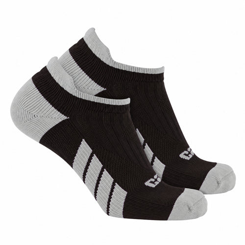 CSX X100 Pro Low Cut Ankle Socks Silver on Black