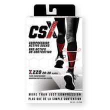 CSX 20-30 mmHg Compression Socks Red on Black