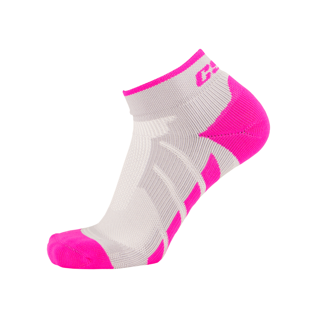 CSX X110 High Cut Pink on Gray Ankle Sock PRO