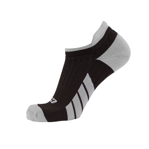 CSX X100 Low Cut Silver on Black Ankle Socks PRO