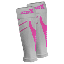 CSX 15-20 mmHg Pink on Grey Compression Calf Sleeves