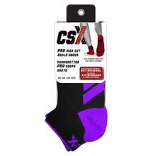 CSX X110 High Cut Purple on Black Ankle Sock PRO Packaging