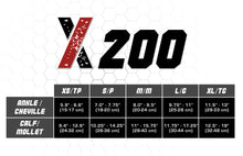 CSX 15-20 mmHg Black on Red Compression Socks Size Chart