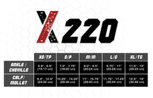 CSX 20-30 mmHg Pink on Black Compression Socks Size Chart